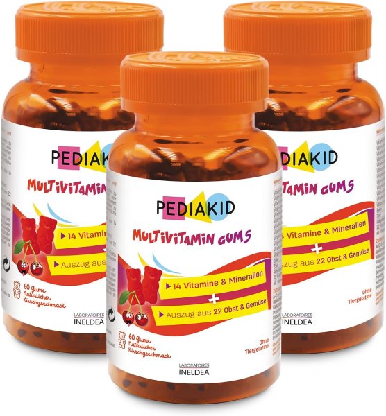 MONATSPACK PEDIAKID® Multivitamin-Gums (3er Pack 3x125ml)
